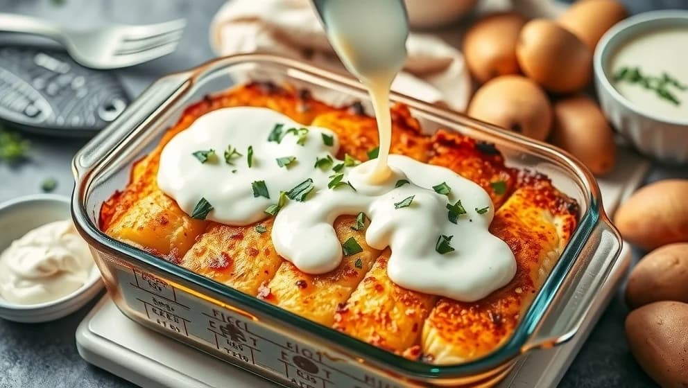 Fiskgratäng med crème fraiche som hemlagad