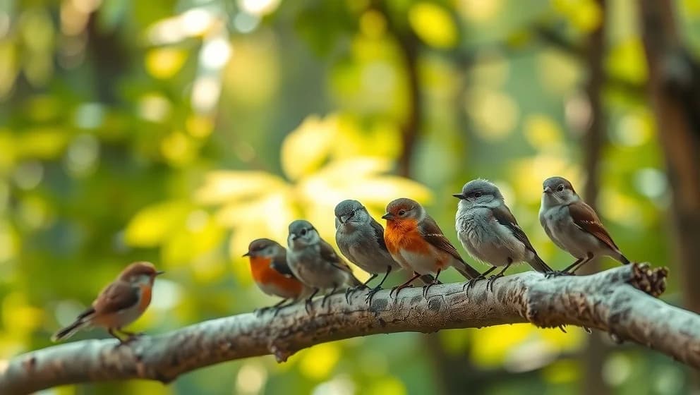 Vanliga småfåglar i Sverige